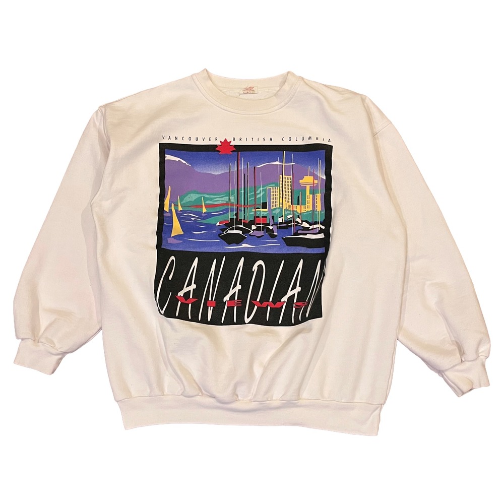 VTG 90s Vancouver Canada Hudson's Bay Sweatshirt Pullover XL Made in Canada